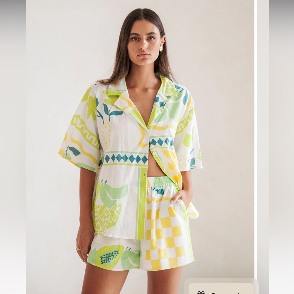 Sabo Skirt Seona Set - Prego Verde Print